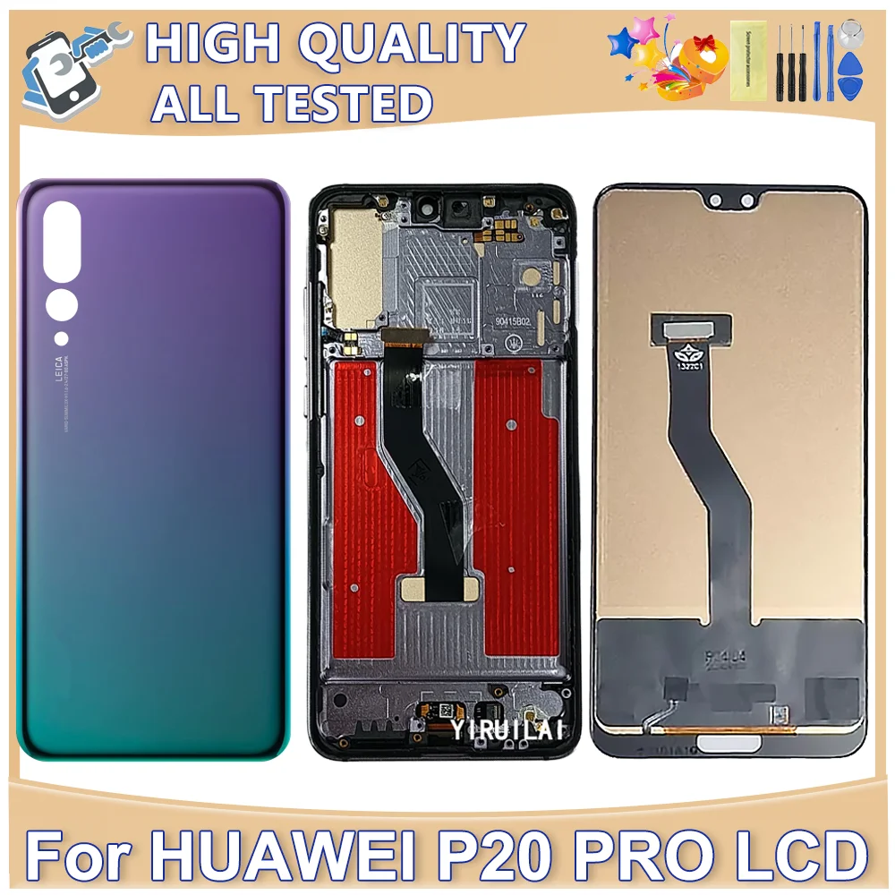 

TFT For Huawei P20 Pro LCD Display Touch Screen Digitizer For Huawei P20 Pro CLT-L29C,L29,L09,CLT-AL00 LCD Screen With Frame