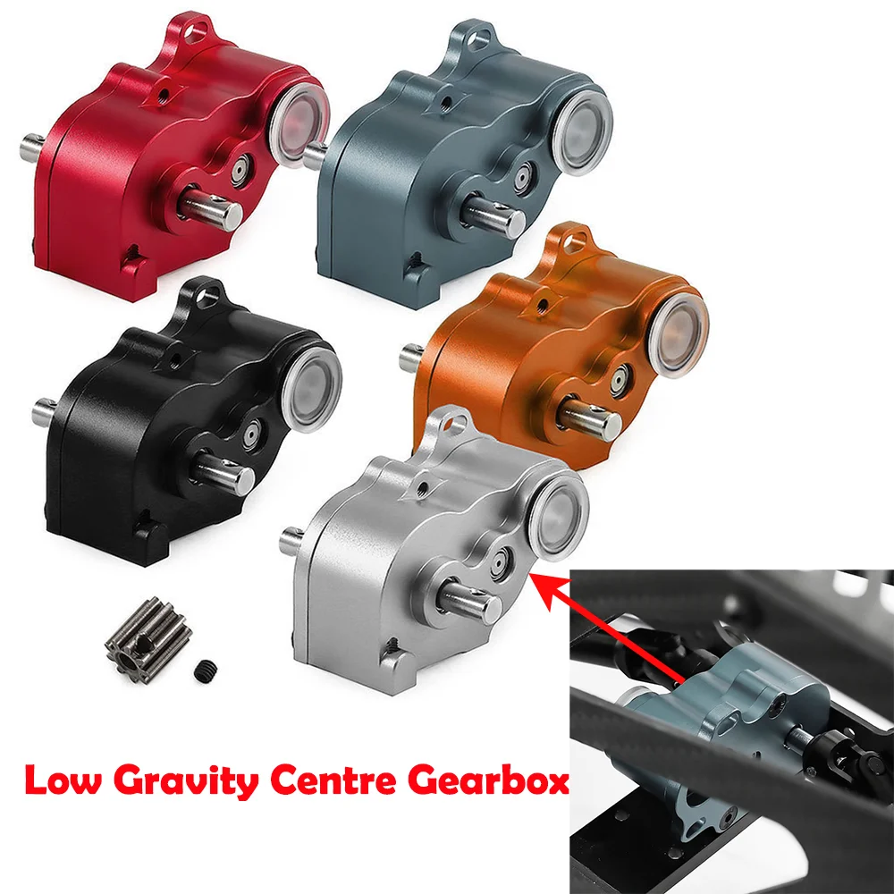 

﻿Low Gravity Centre Gearbox Set Metal Gearbox Lightweight LCG D360 for 1/10 RC Car SCX10 Accessories
