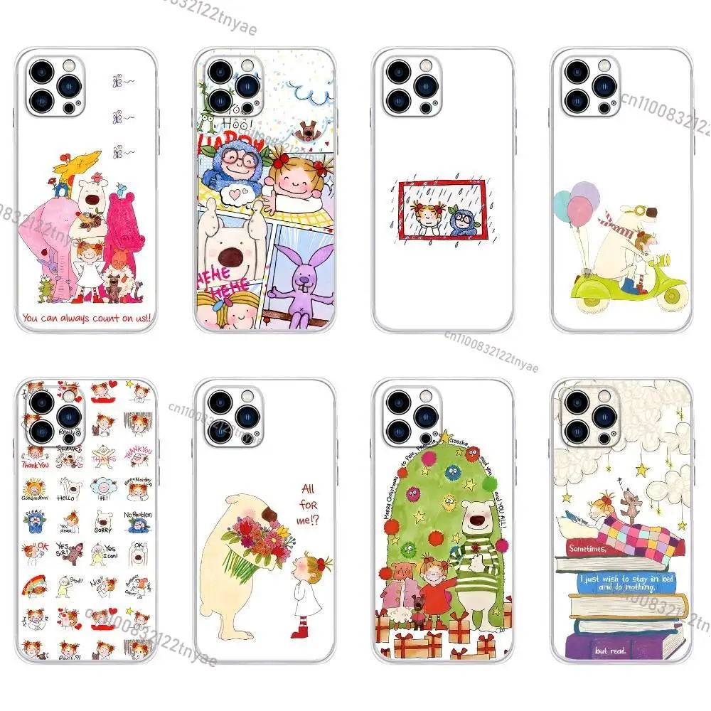 

Cute Cartoon COCO-chanS Phone Case for iPhone 17,16,15,14,13,12,11 Pro,Max,Mini,Air,E Anti-Fingerprint Anti-Shock Rear Cover
