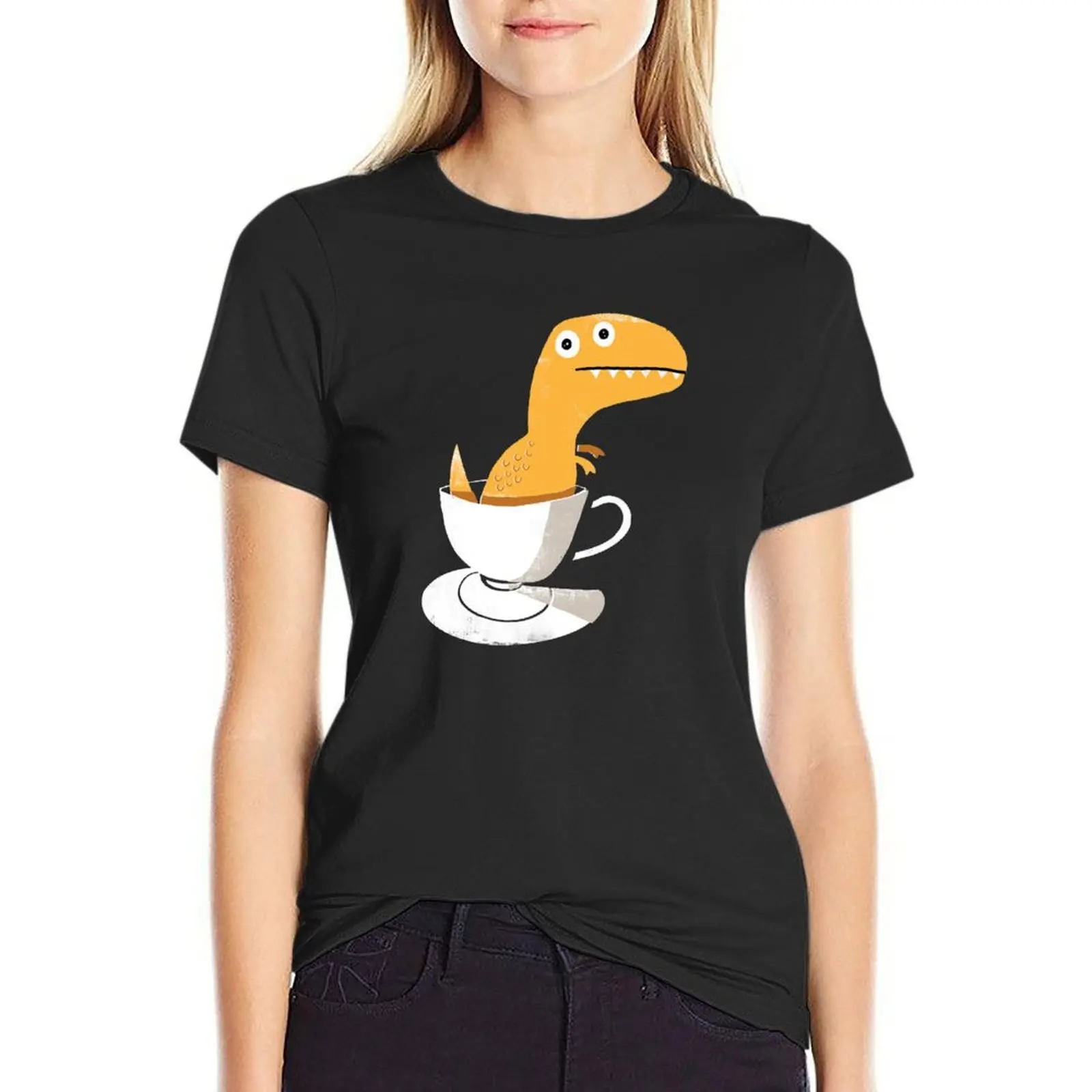 

Tea Rex T-Shirt shirts graphic tees anime clothes Women's cotton t-shirt