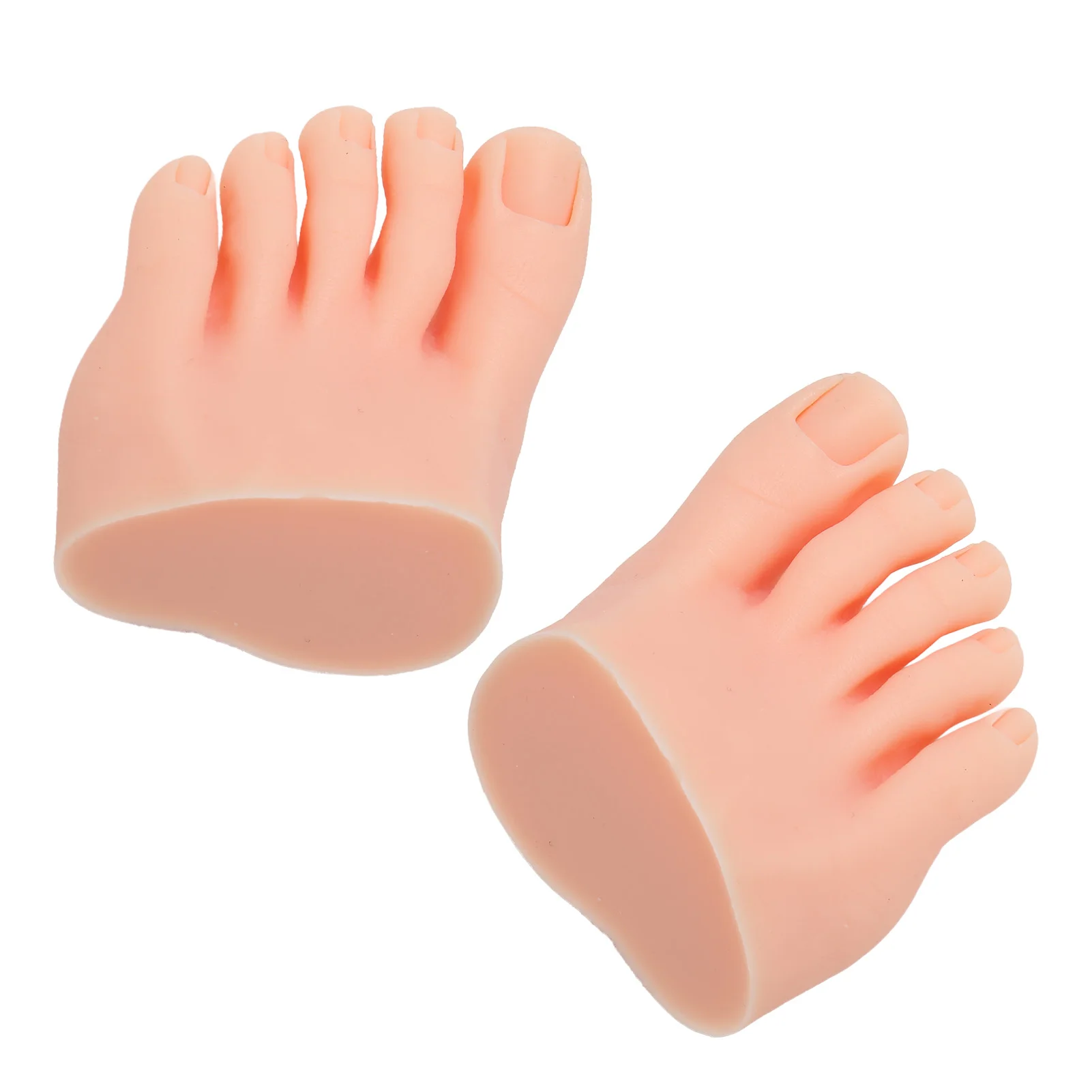 Nails Art Training Display Fake Half Foot Model Light Skin Color Tattoo Practice Silicone Foot Model Tattoo Practice Foot Model