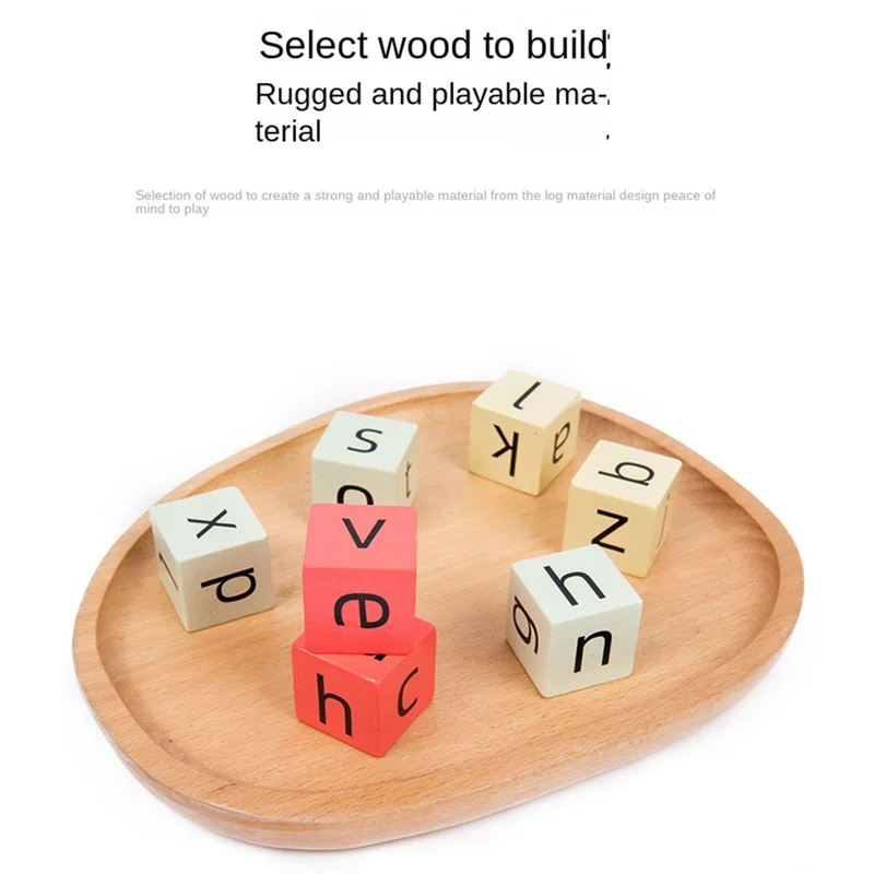 A19Q-Kinderen Alfabet Spellingspel Kinderen Engelse Kaart Strijd Roterende Bouwstenen Rekwisieten