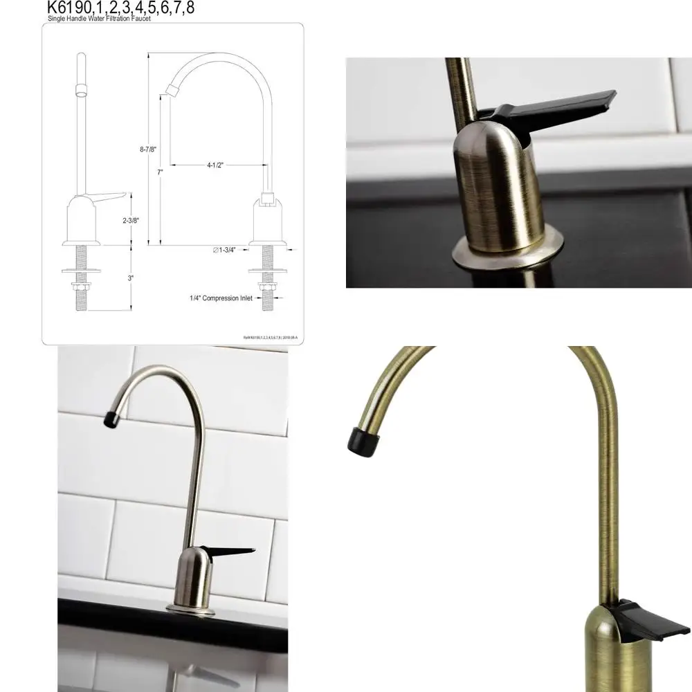 

Antique Brass K6193 Americana Single-Handle Water Filter Tap