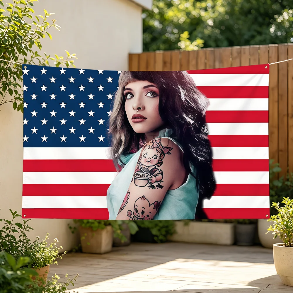 Singer M-Melanie M-Martinez Flag Tapestries For Classroom Dormitory Camping Picnic Party Cheering Home Indoor Outdoor Decor