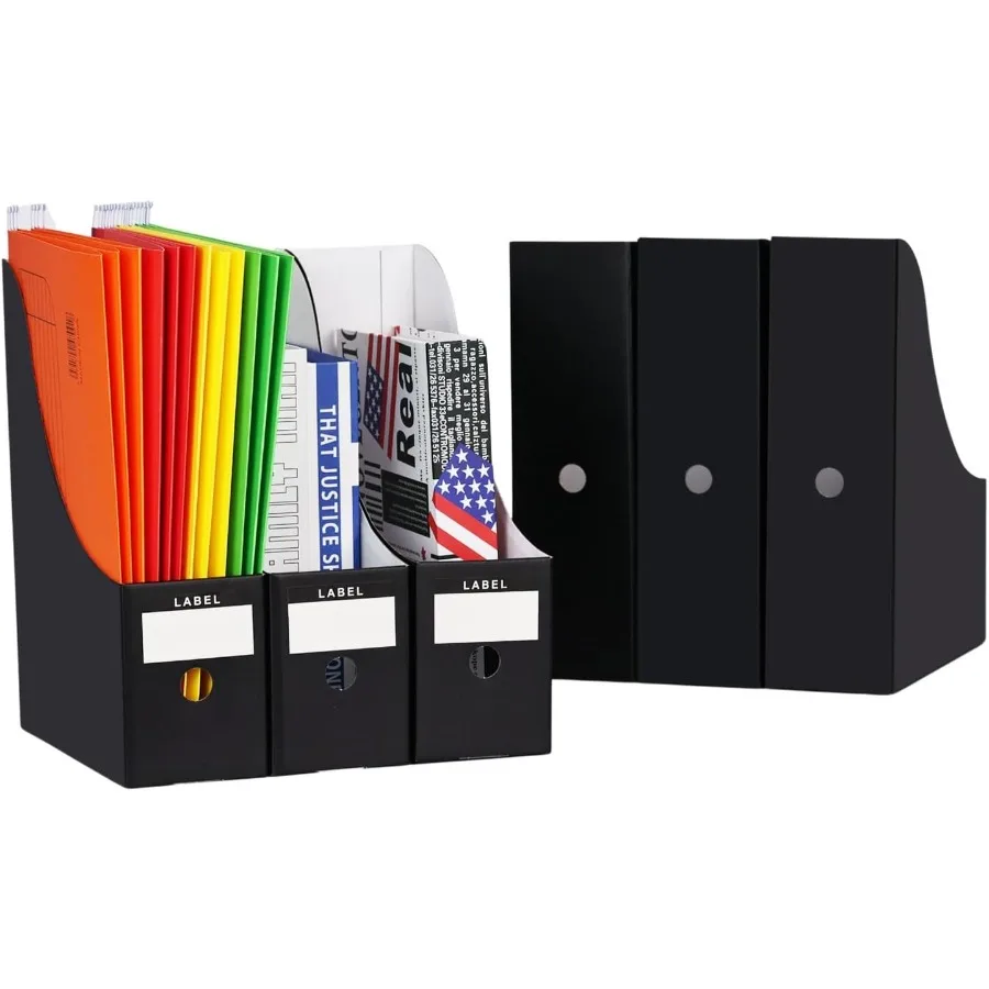 

Держатель для журнальных файлов XPackWhite Органайзер для журнальных файлов Настольный органайзер для файлов Ящик для хранения журналов с наклейкой для этикеток.