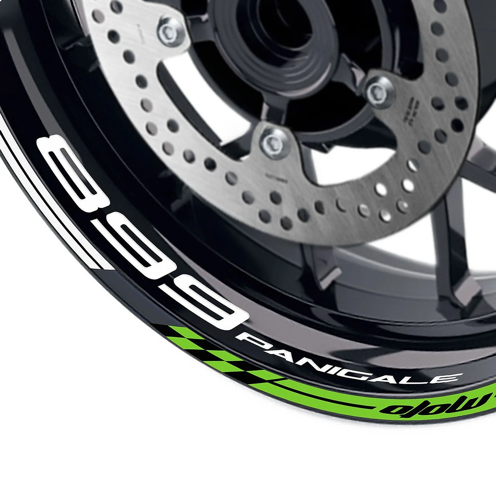 Glossy Green 17 inch GP01 Wheel Rim Decal Stripe For Ducati 899 Panigale 13-16