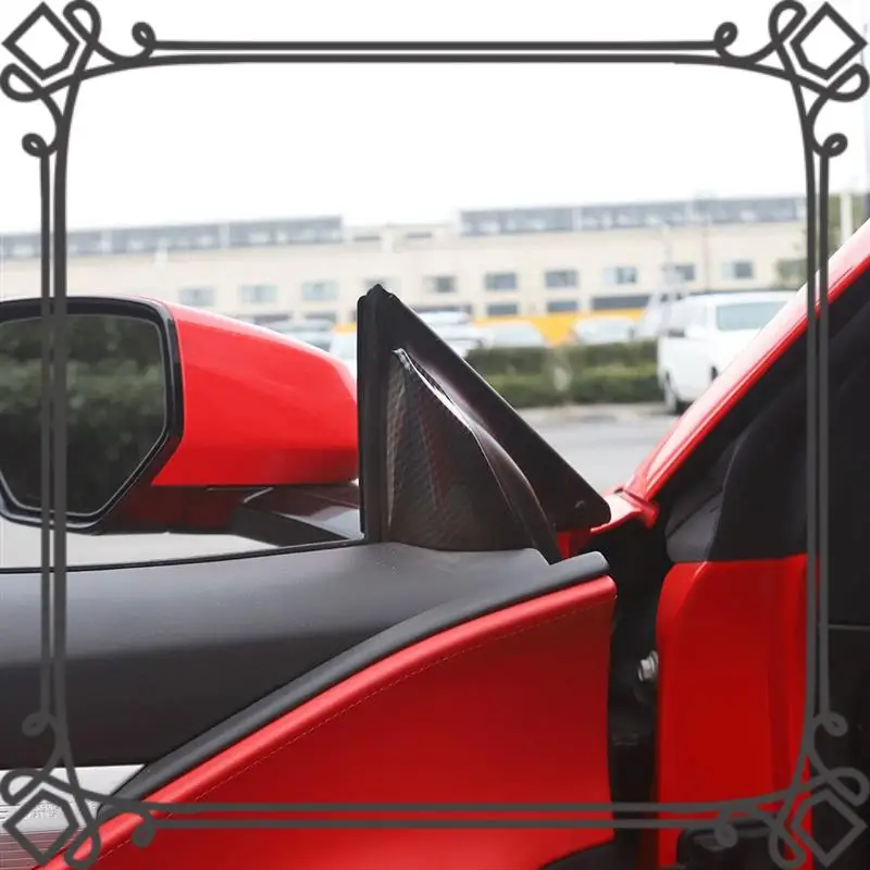 

Q2-For Corvette C8 2020-2023 Car Inner Door Triangle A Pillar Cover Trim Accessories Component ABS Carbon Fiber