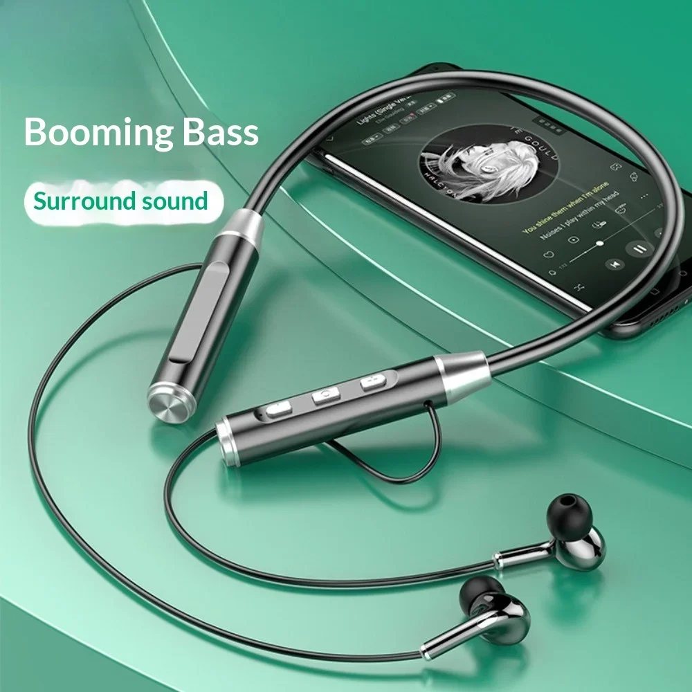 Stylish Neck-hung Wireless Earphones Bluetooth 5.3 High-Definition HIFI Sound Quality Noise Cancellation Ultra-Long Battery Life