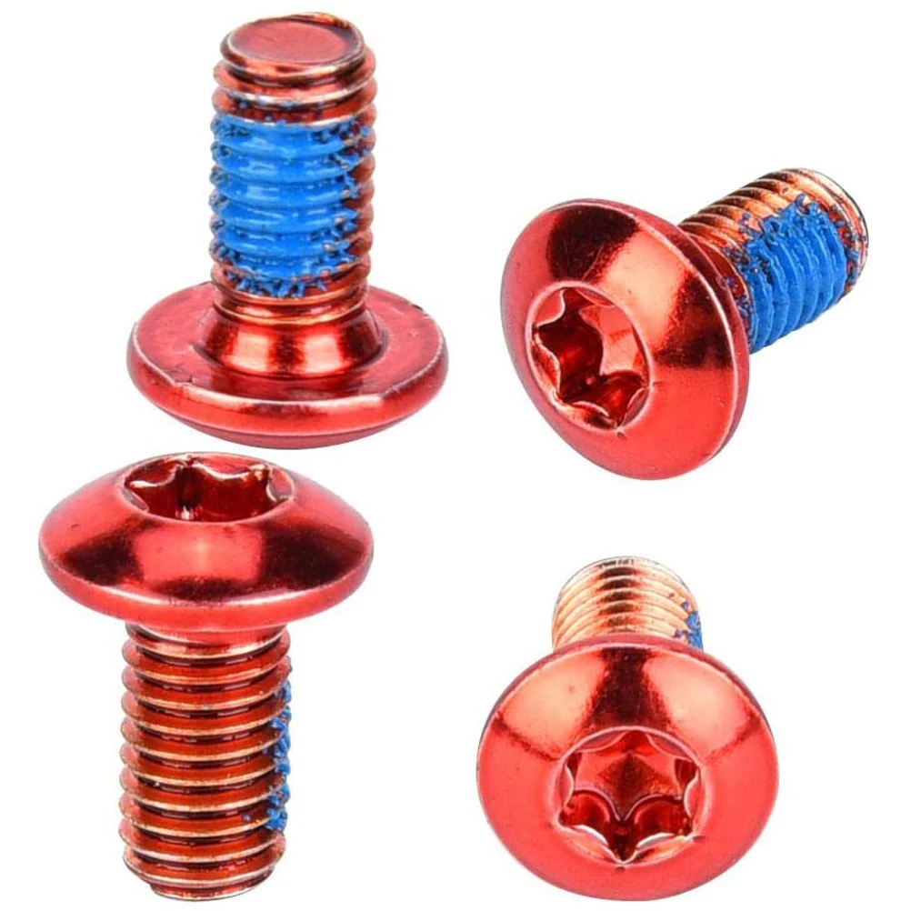 

Bicycle Screw Mountain Red Titanium Parts Screws Brake Pad Fasteners Disk Bolts for Pads