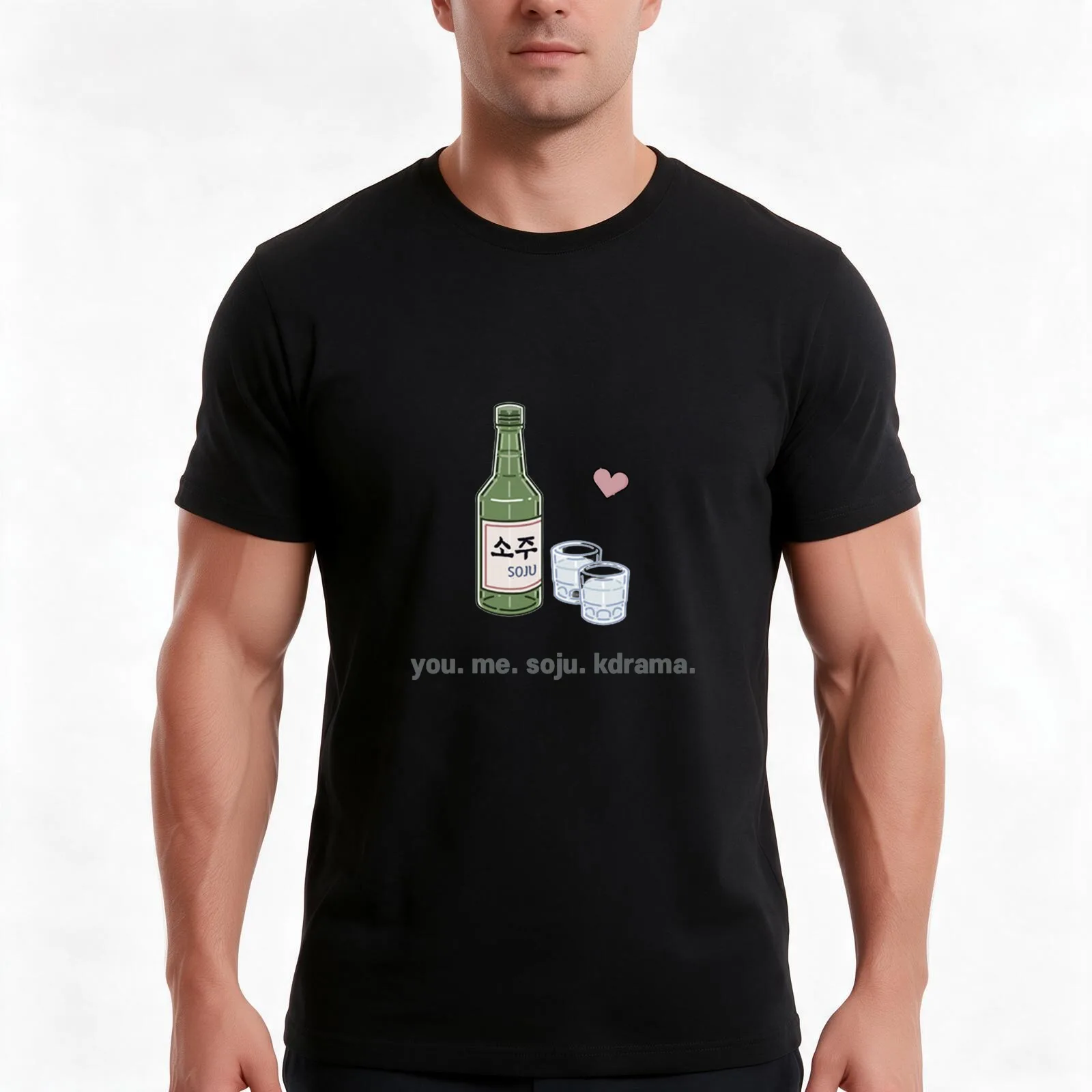 YOU ME SOJU K-DRAMA |GIFT FOR KOREAN DRAMA ADDICTS,GIFT FOR K-POP FANS CUTE KOREAN GIFT IDEAS T-Shirt Summer Casual Cotton Tee