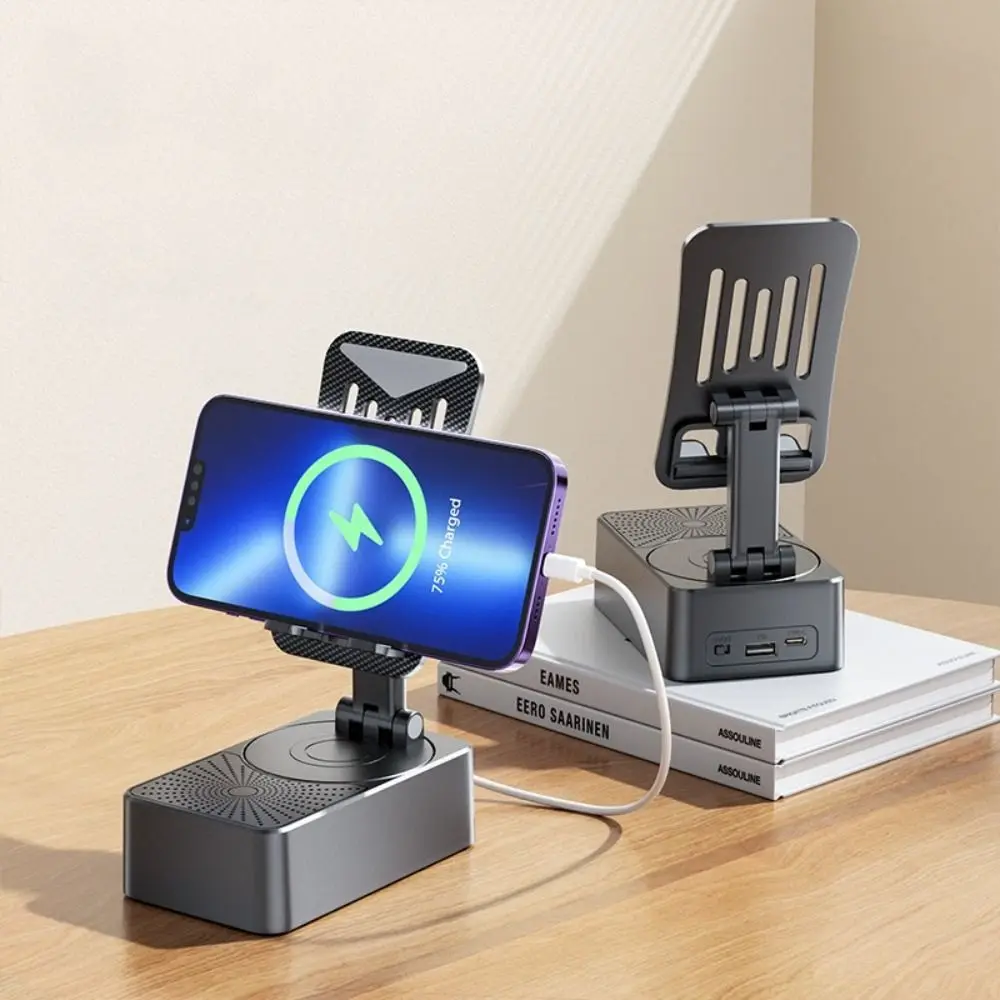 طوي 3 في 1 حامل جوّال بلاستيكي الدورية متعددة الوظائف سمّاعات بلوتوث حامل هاتف عدم الانزلاق المحمولة #5