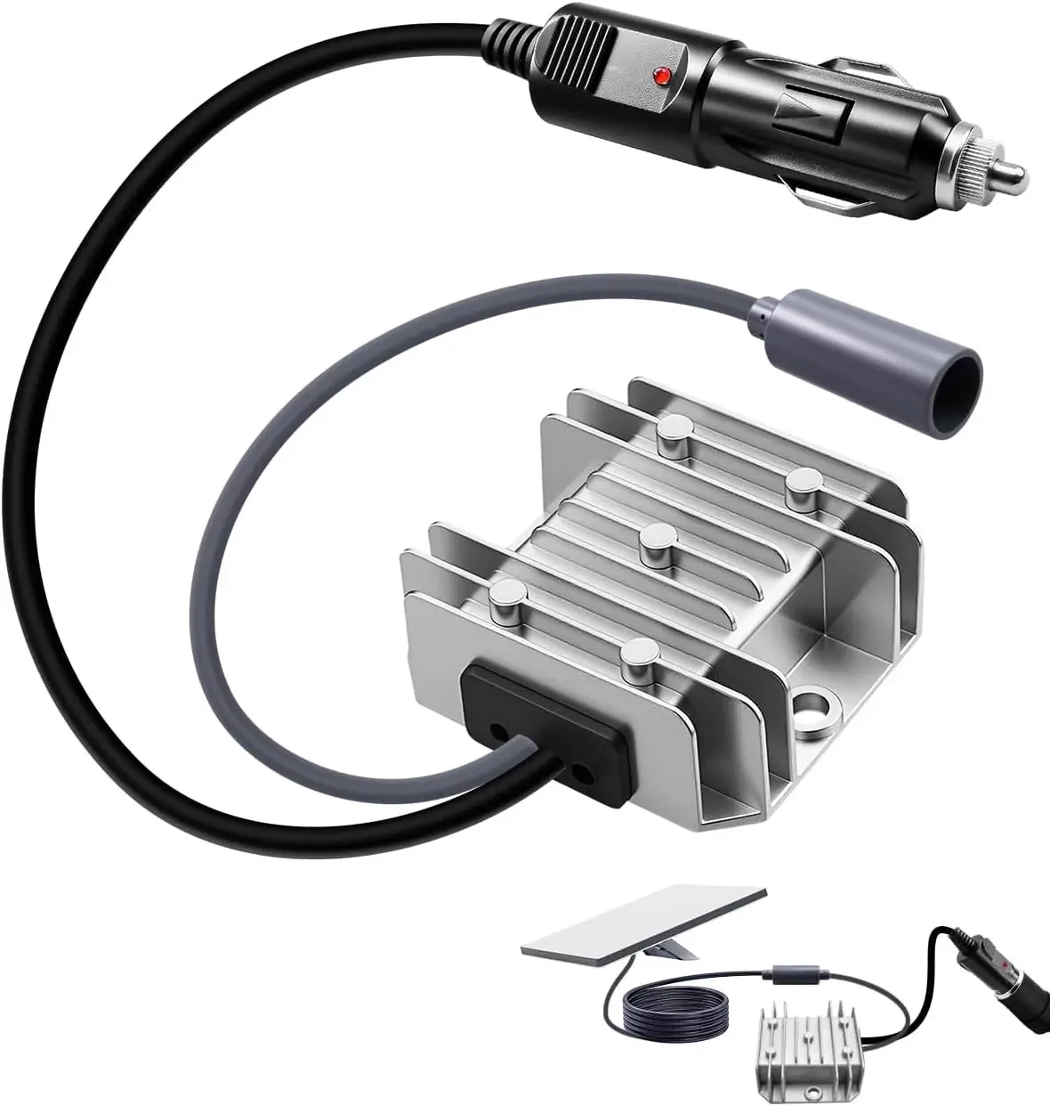 

Адаптер питания прикуривателя от 12 В/24 В до 48 В постоянного тока, 2 А, шнур питания повышающего преобразователя для автофургонов, наблюдения, лодок от 10-30 В до 48 В, 2 А