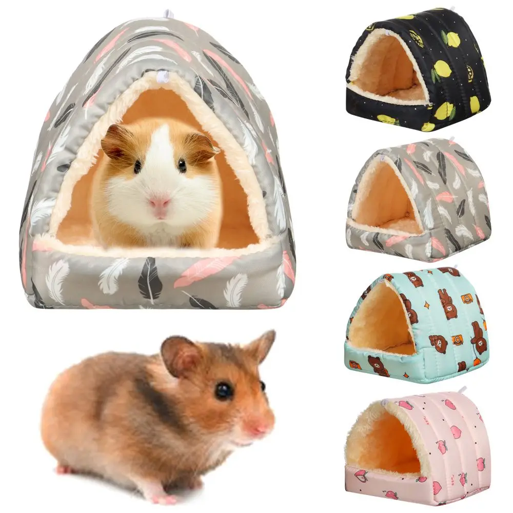 Soft Comfortable Mini Cage Winter Hamster House Warm Mat Small Animal Sleeping Bed Guinea Pig Nest Guinea Pig Nest