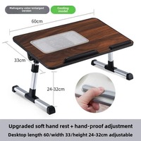 Foldable Bed Desk - Portable Laptop Table for Students, Dorm Room Study Tray with Adjustable Height