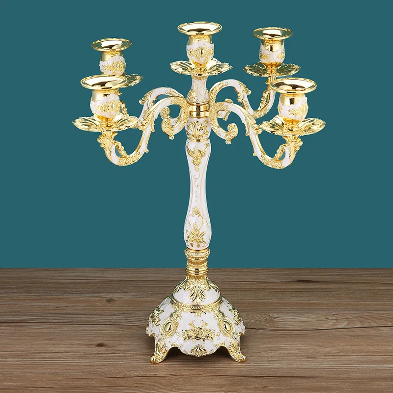 

European Candlestick Home Decoration Retro Restaurant Romantic Candlelight Dinner Wedding Props Hotel Candlestick Set