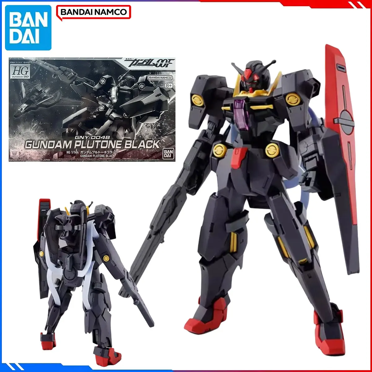 

Genuine Bandai Original Figure Model Kits HG 1/144 Anime Figures GNY-004B GUNDAM PLUTONE BLACK Action Model Toys Gift for Kids