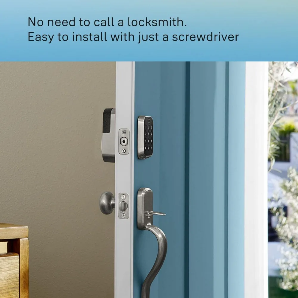 Yale Assure Lock 2 Deadbolt, fechadura de porta de entrada sem chave de níquel acetinado com teclado digital touchscreen e conectividade Bluetooth (não