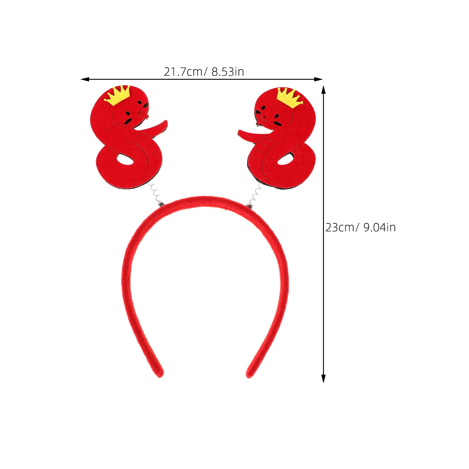 لطيف الأفعى على شكل عقال ل 2025 السنة الصينية الجديدة زينة الحفلات ناي الأحداث بريق الترتر إكسسوارات الشعر