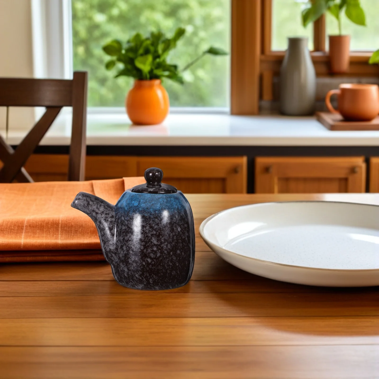 

Ceramic Spice Holder Vinegar Bottle Dispenser Cruet Soy Sauce Bottles Seasoning Jar