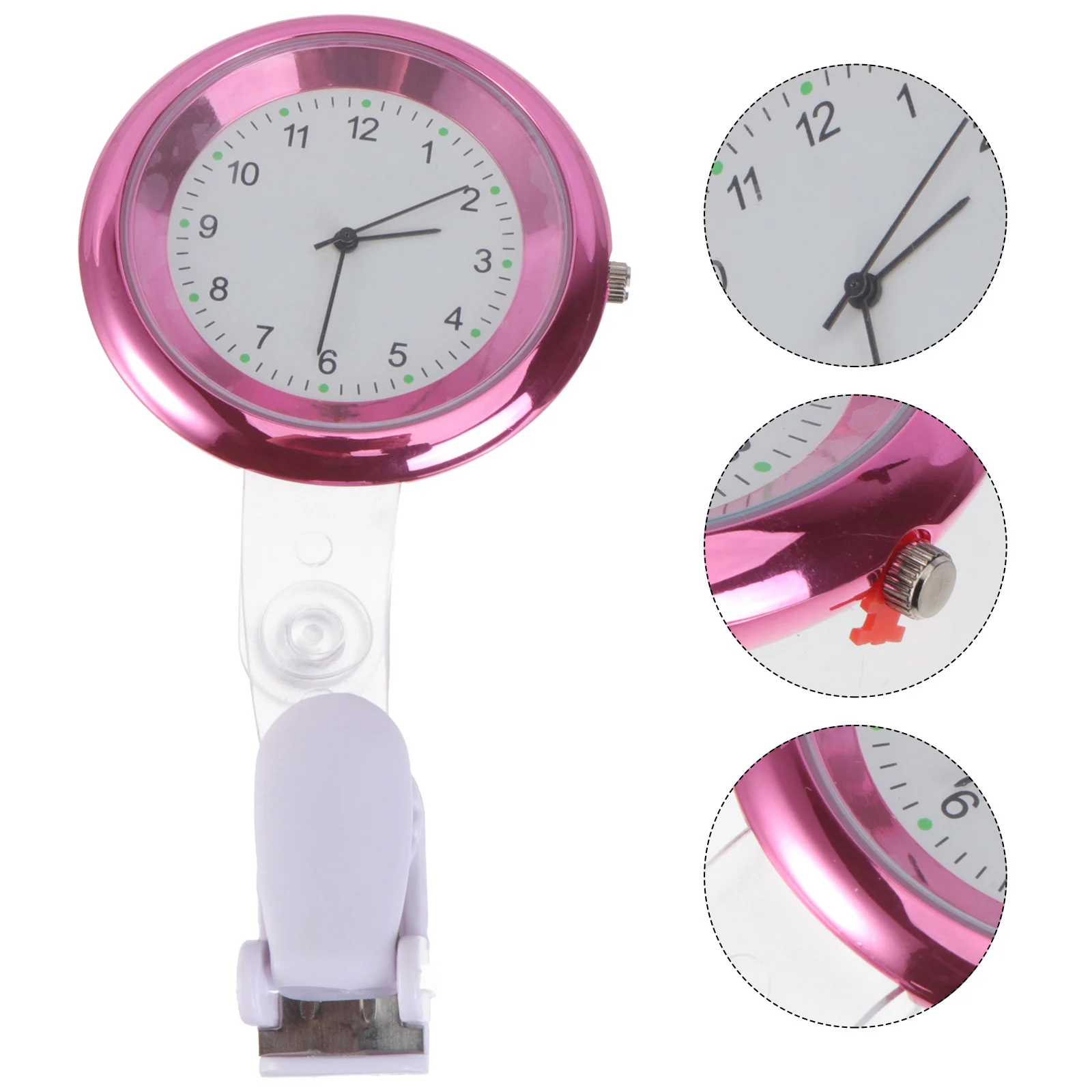 

Purple Red Chest Watch Quartz Movement Nurse Doctor Timepiece Medical Professional Gift Small Dial Portable