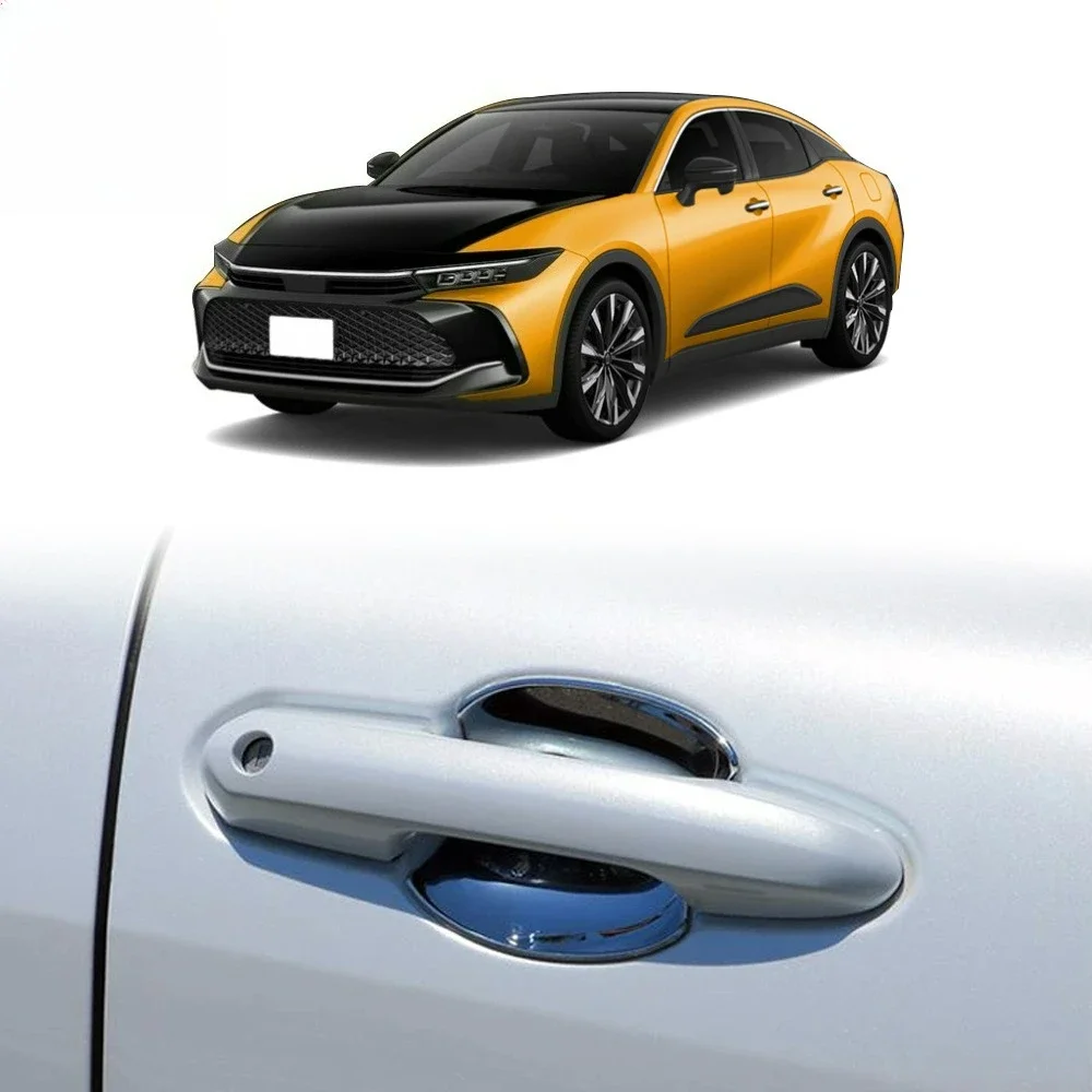 For Toyota Crown Sport Cross 2023 2024 ABS Chrome Door Handle Bowl Cover Cup Cavity Trim Insert Catch Molding Garnish