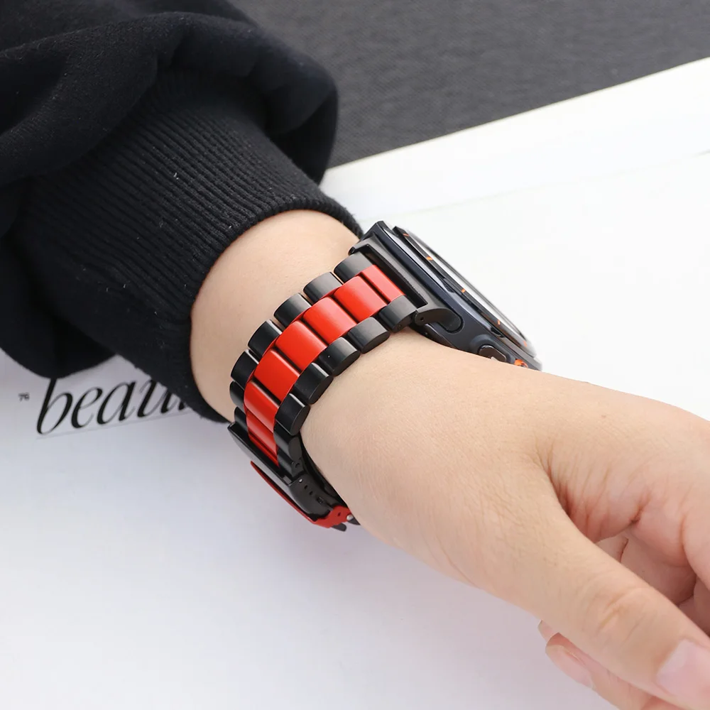 Luxury Bracelet For Samsung Galaxy Watch Ultra 47mm LTE Stainless Steel Strap For Galax Watch Ultra 47mm Business No Gaps Band image 6