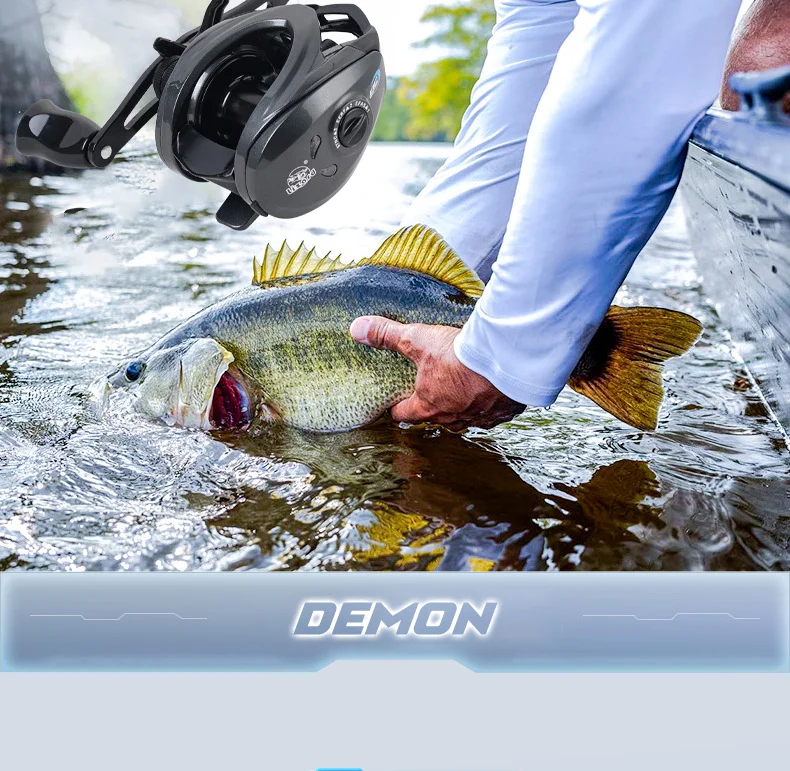Lizard Fishing Demon DC Baitcasting-Rolle Elektronische Bremse Anti-Backlash Weitwurf Vielseitige Angelrolle Mit Klarem Klickgeräusch – Detail 24