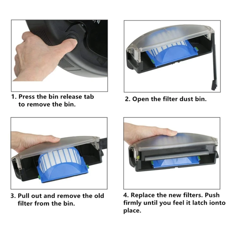 Filtre de brosse principale et latérale pour Irobot Roomba, accessoires de remplacement, 600, 620, 630, 650, 660