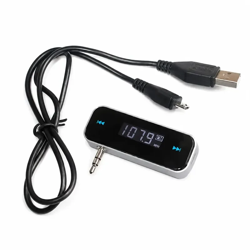 for Apple iPhone 6 5s Car FM Transmitter 3.5mm Audio Adapter Wireless Radio Modulator MP3 Player