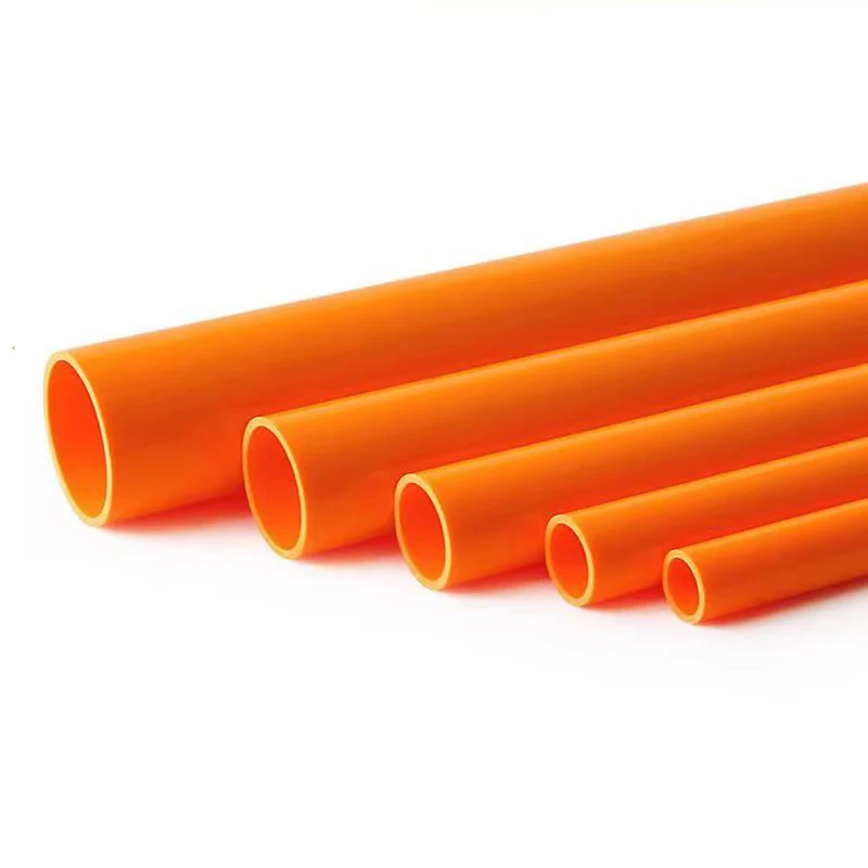 1Pcs Length 200mm 500mm Pvc Orange Water Pipe Outer Diameter 20mm~50mm UPVC Plastic Hollow Water Pipe Aquarium Water Accessories