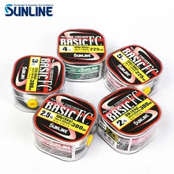 SUNLINE-BasIC FC Carbon Fiber Fishing Line, Transparent Color, 100% Original, 225m, 300m
