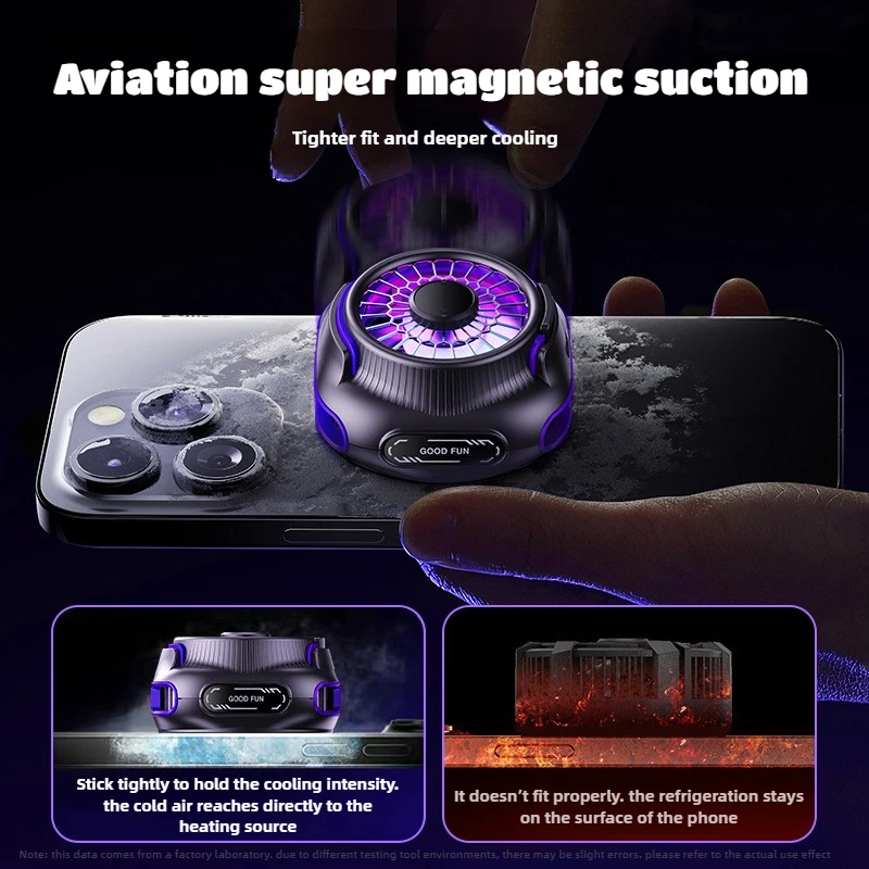 N26 جديد الهاتف المحمول المغناطيسي أشباه الموصلات مروحة التبريد المبرد الجليد الثلاجة الخلفي كليب PUBG لعبة برودة آيفون أندرويد