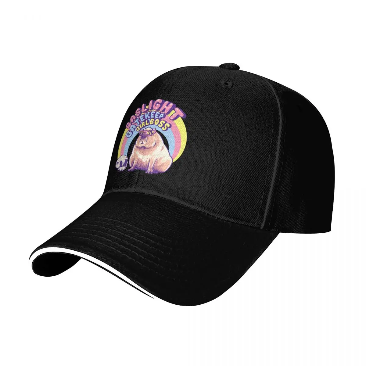 Gaslight Gatekeep Girlboss - Cool Capybara Momcore Karen Sunglasses ok i pull up Got Drip physically thick mentally Baseball Cap