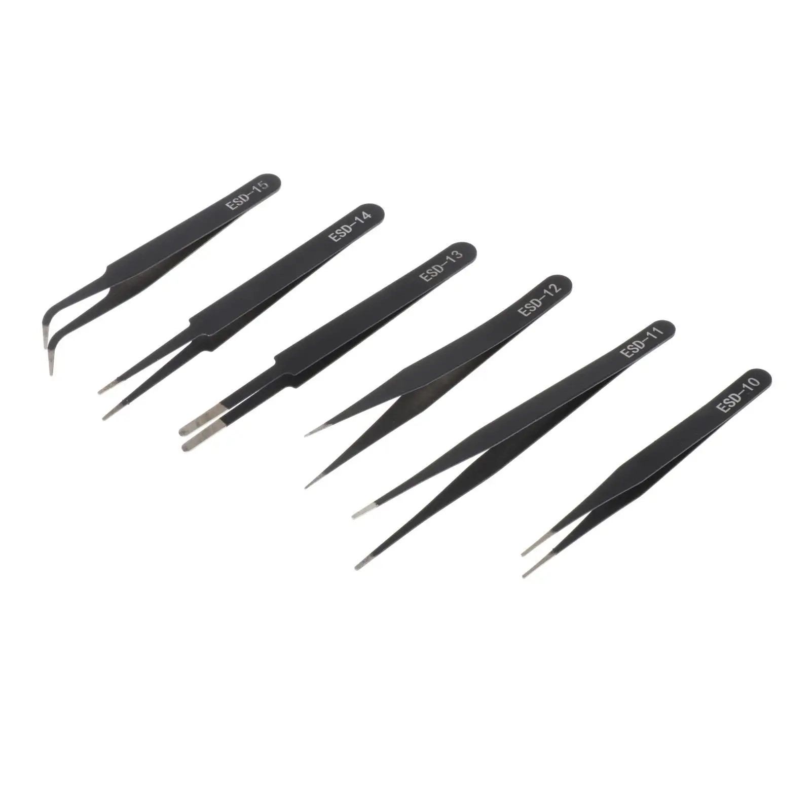 6 Pieces Industrial Soldering Tweezers Electronic Repair Tool Decal Decor Picker Tools Precision Tweezers Set for Soldering