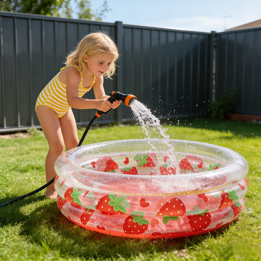 2026 New Summer Kids Round Sequins Inflatable Pool Thickened Ocean Ball Pit Baby Bubble Play Pool Beach Party Toy