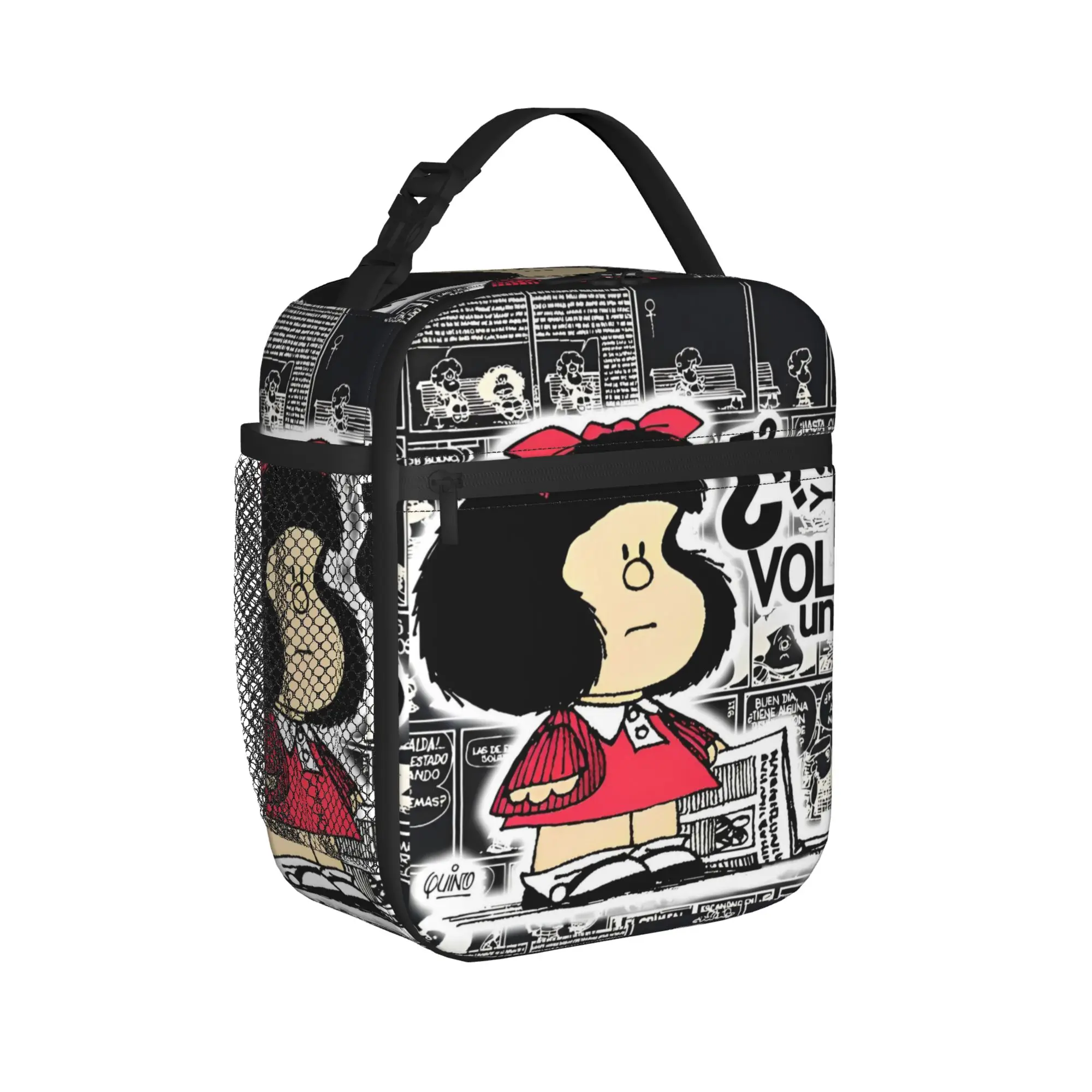 Mafaldas Insulated Lunch Bag Cooler Bag Reusable,Meal Container Anime Cartoon Leakproof Lunch Box Tote Men Women College  Picnic