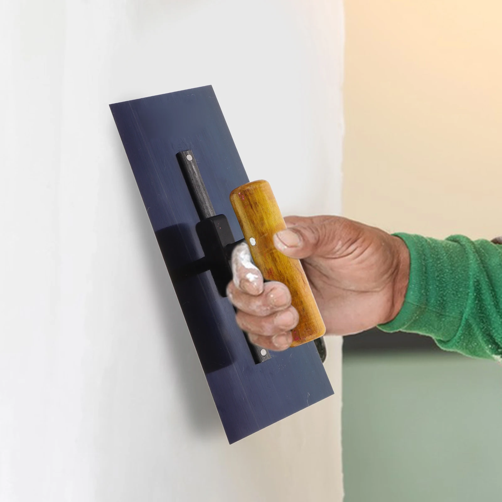 

Professional Plaster Tool Ergonomic Wooden Handle Manganese Steel Blade Concrete Hand Trowel For Indoor Construction Portable