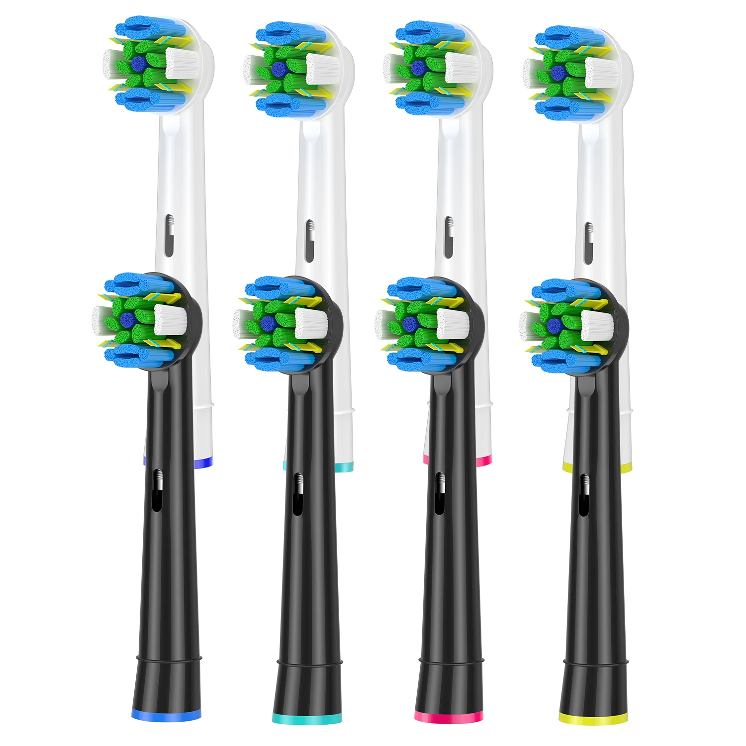 

8Pack Replacement Brush Heads Compatible with Oral B Electric Toothbrush - Floss Toothbrush Head Fits for Oral B Pro 1000 Genius