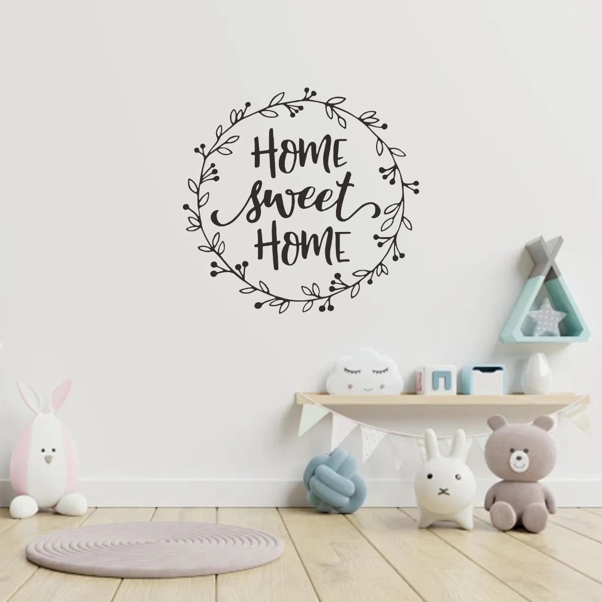 

Home Sweet Home" Removable Wall Sticker in Farmhouse Style - Ideal for Door Murals and Home Interior Decor