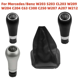 Manual Gear Shift Knob Transfer Lever Shifter Boot For Mercedes Benz W203 S203 CL203 W209 W204 C204 C63 C300 C250 W207 A207 W212