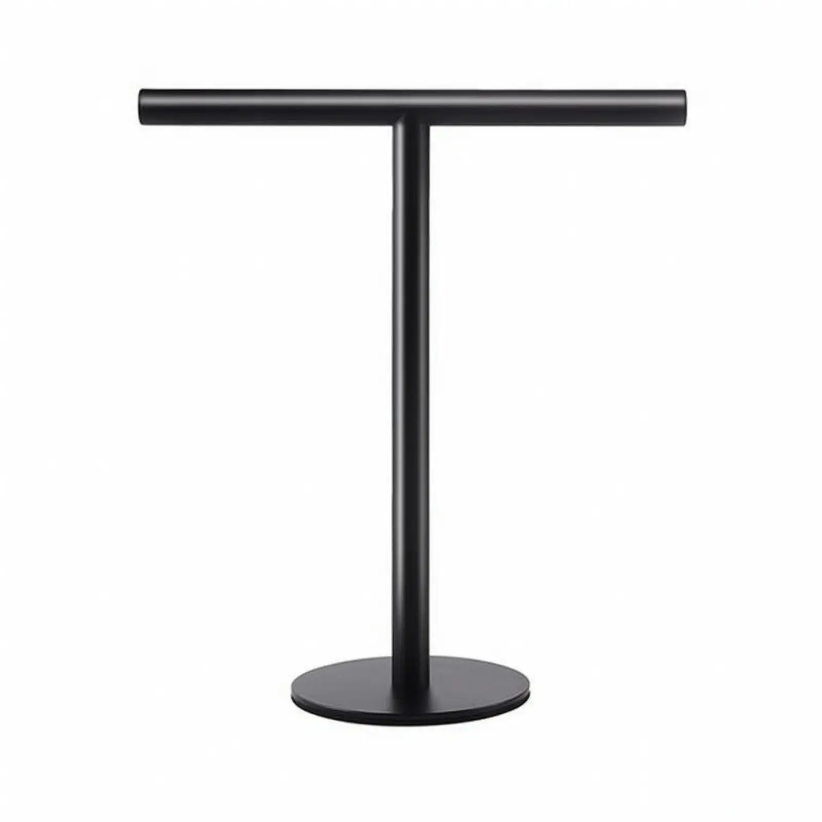 Stainless Steel T-Shaped Towel Stand No-Drill Single-Bar Freestanding Towel Rack Stable Rust-Resistant for Bathroom, Outdoor