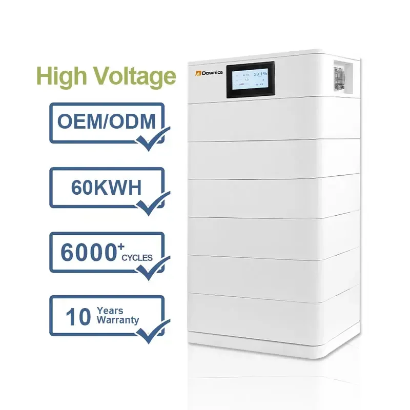 Home lithium batteries High Voltage Stacked solar battery pack 60kwh Stackable lithium battery solar storage