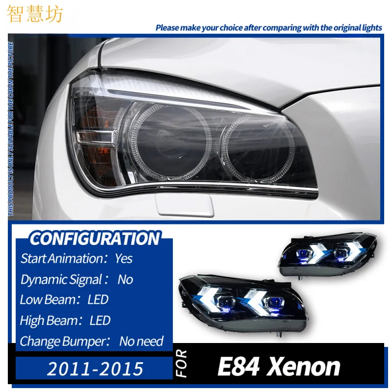 Suitable for 11-15 BMW X1 E84 LED Headlight Modification Arrow Headlight DRL Signal Turn Signal Lens