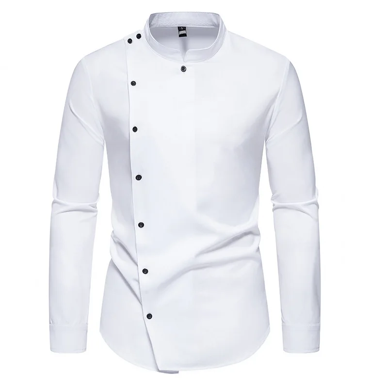 

dress shirt for men restaurant chef uniform clothes 2024 streetwear chemises hommes casual streetwear camiseta masculina 2024