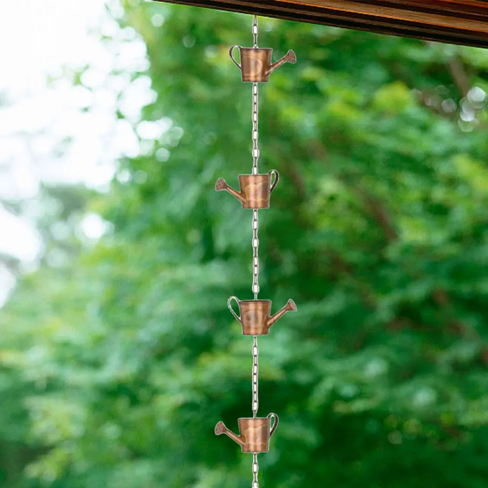 Metal Rainwater Drainage Chain Multifunction Rainwater Chain Decorative Downspout Rain Chain Exquisite for Front Porch Patio