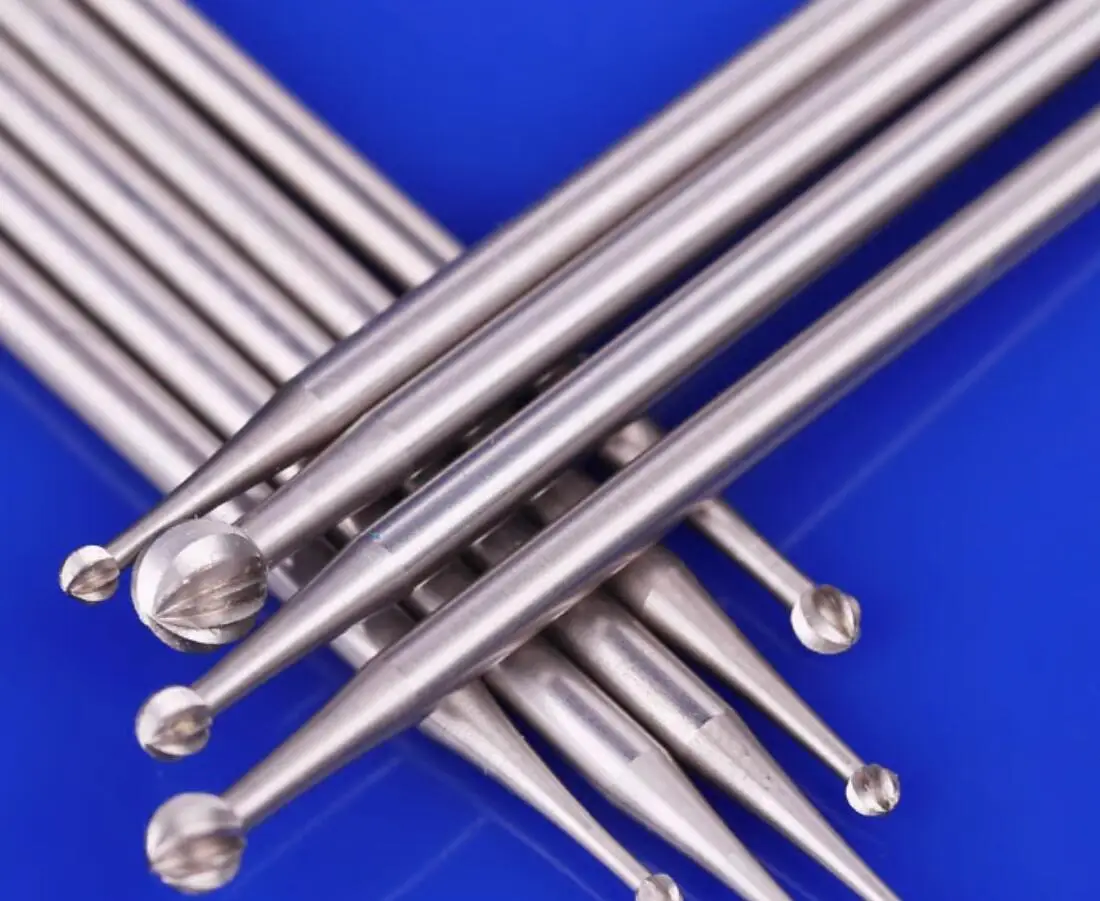 

6pcs Steel Round Burs Olive Amber Engraving Carving Knife End Mill Woodworking Router Bit Wood Milling Cutter