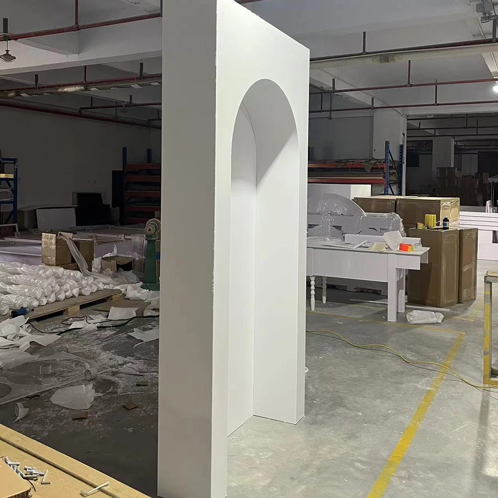New Design Modern Acrylic Rectangle Stage Arch Wedding Backdrop Panel  Stand Backdrop