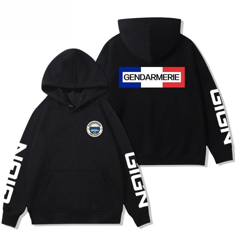 الفرنسية الوطنية الدرك الخدمة السرية معطف بقلنسوة GIGN قوة المهام المتنقلة 141 التكتيكية فضفاض البلوز الرجال رداء علوي غير رسمي