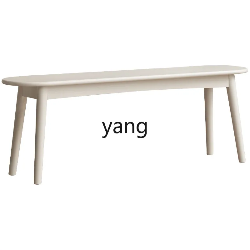 

LH solid wood bench restaurant cream style simple leisure home stool