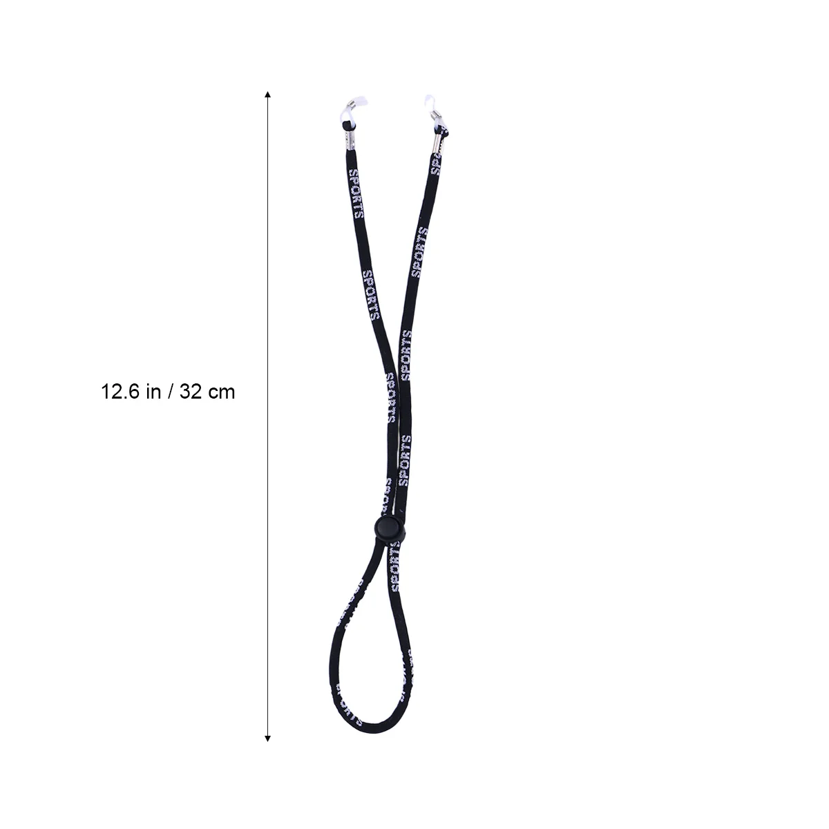 Glasses Cord Retainer Strap Sturdy Adjustable Eyewear Safety String Holder for Sports Hiking Running Neck Arm Use Black